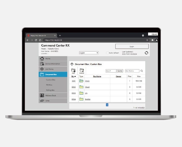 操作パネル
