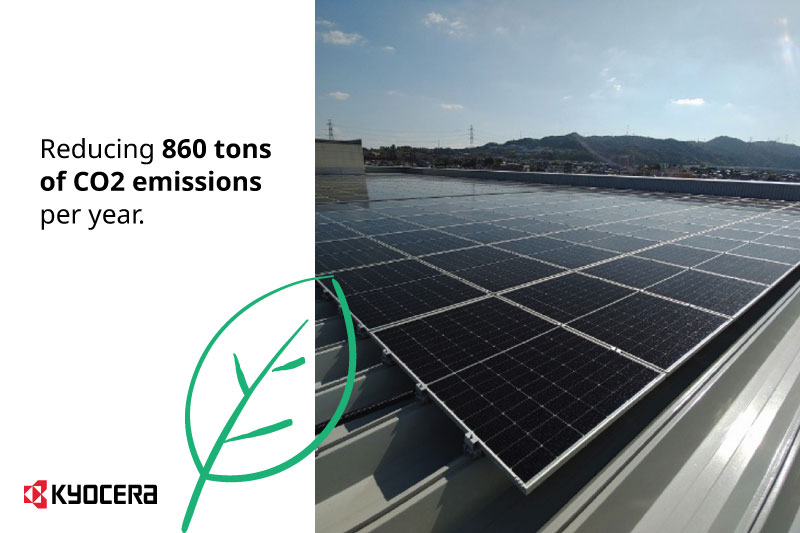 Reducing 860 tons of CO2 emissions per year.