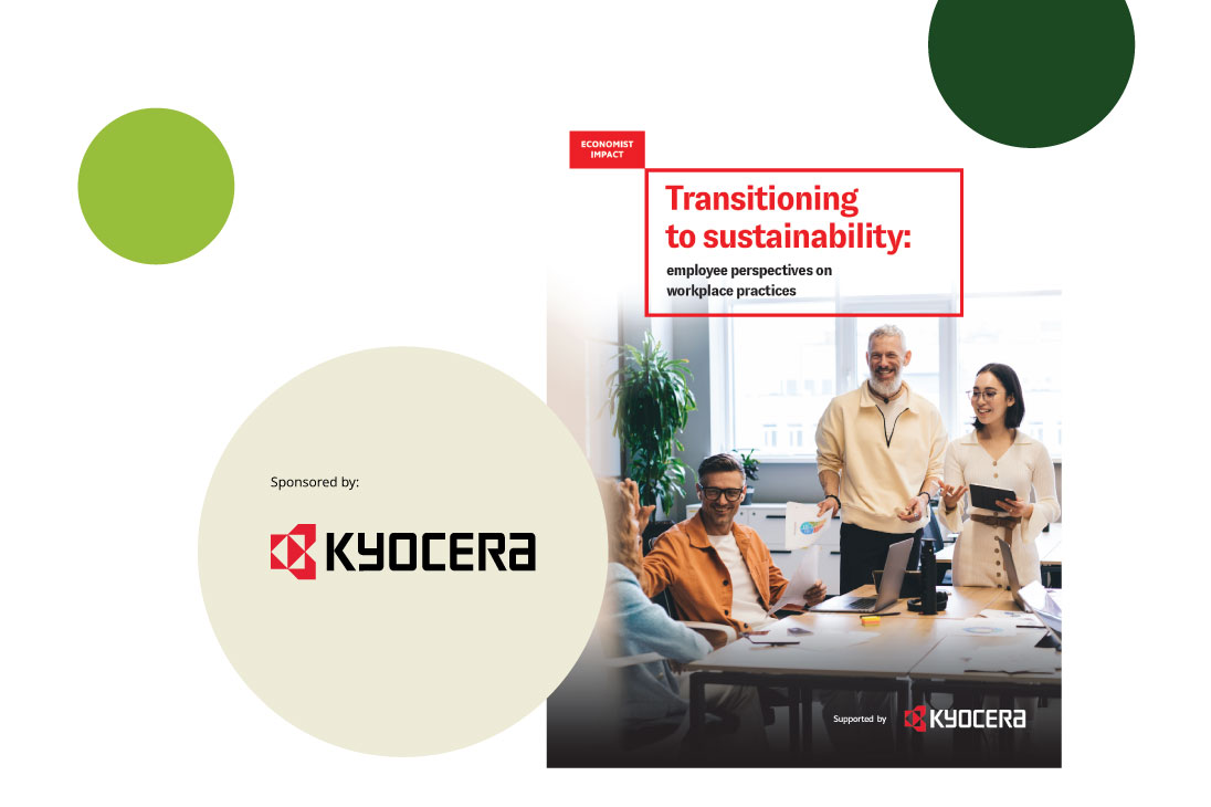 Future of workplace sustainability identified by Economist Impact report, supported by Kyocera