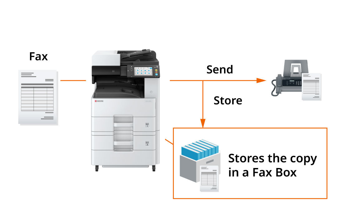 Store data when sending faxes