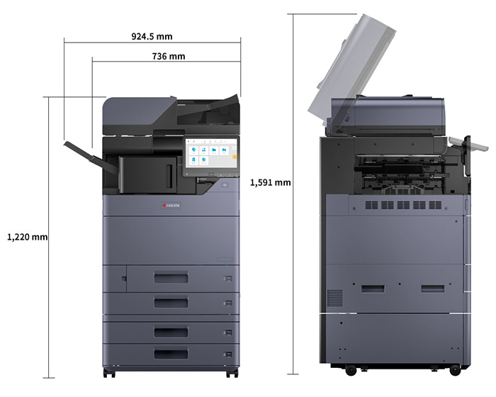 Main Body + Document Processor + Double Paper Feeder + Inner Finisher