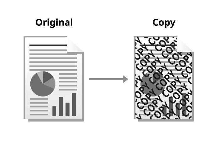 Embed watermark to prohibit unauthorized copying