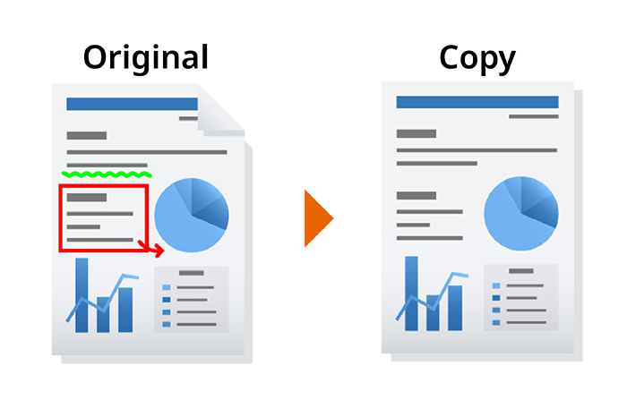 Copy with specified colors erased