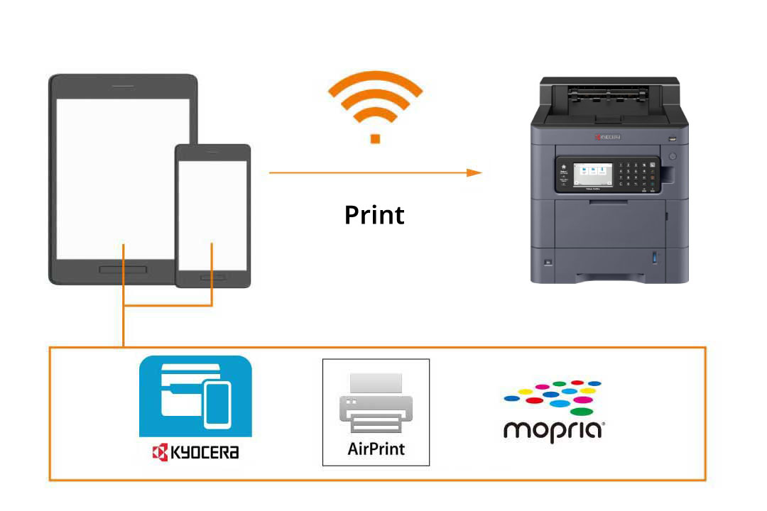 Printing using a mobile printing application