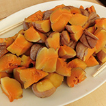 Simmered Kotsuma Pumpkin served at our Head Office's staff cafeteria during the Halloween period