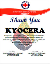 A letter of appreciation from the Philippine Red Cross