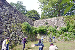 Cleaning of Tamaru Castle ruins#1