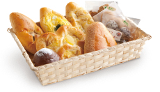 Products (baked goods and cookies) from Hasune Kai (Lotus Root Group) "Witan"