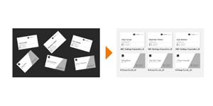 複数の領収書や名刺をまとめてスキャン