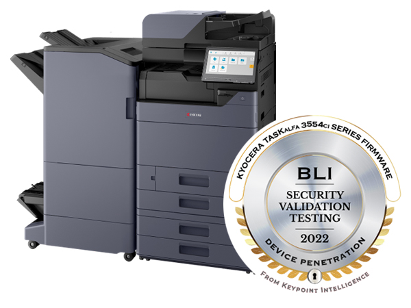 京セラのA3複合機10機種が米国独立評価機関キーポイントインテリジェンス社の「Device Penetrationセキュリティー認証シール」を取得