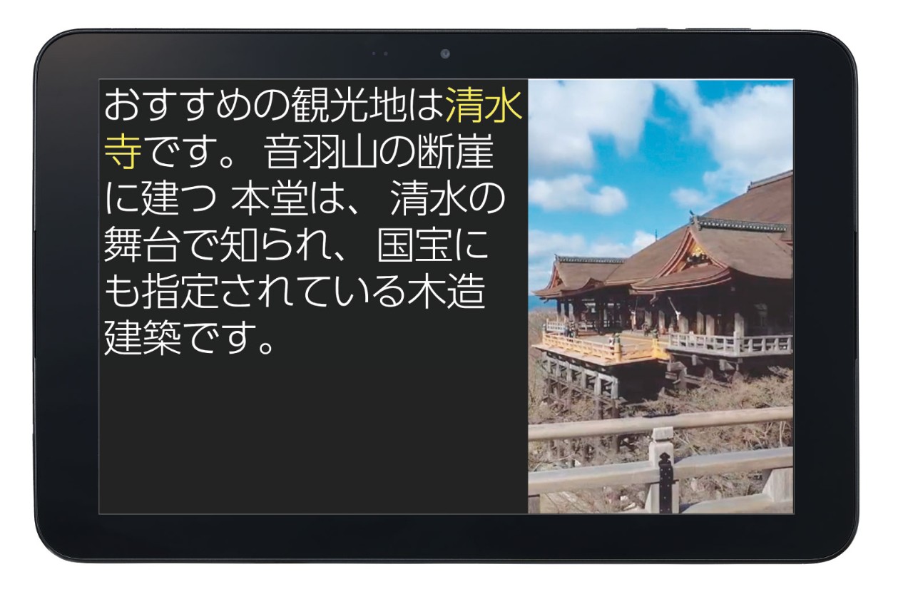 文字、図解や動画によるわかりやすい表示方法