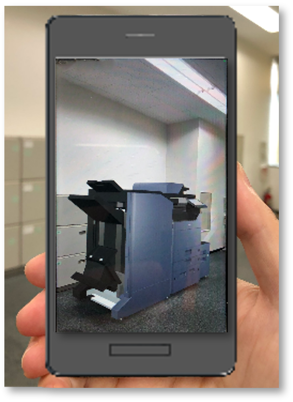 スマートフォンやタブレットで簡単に仮想設置体験