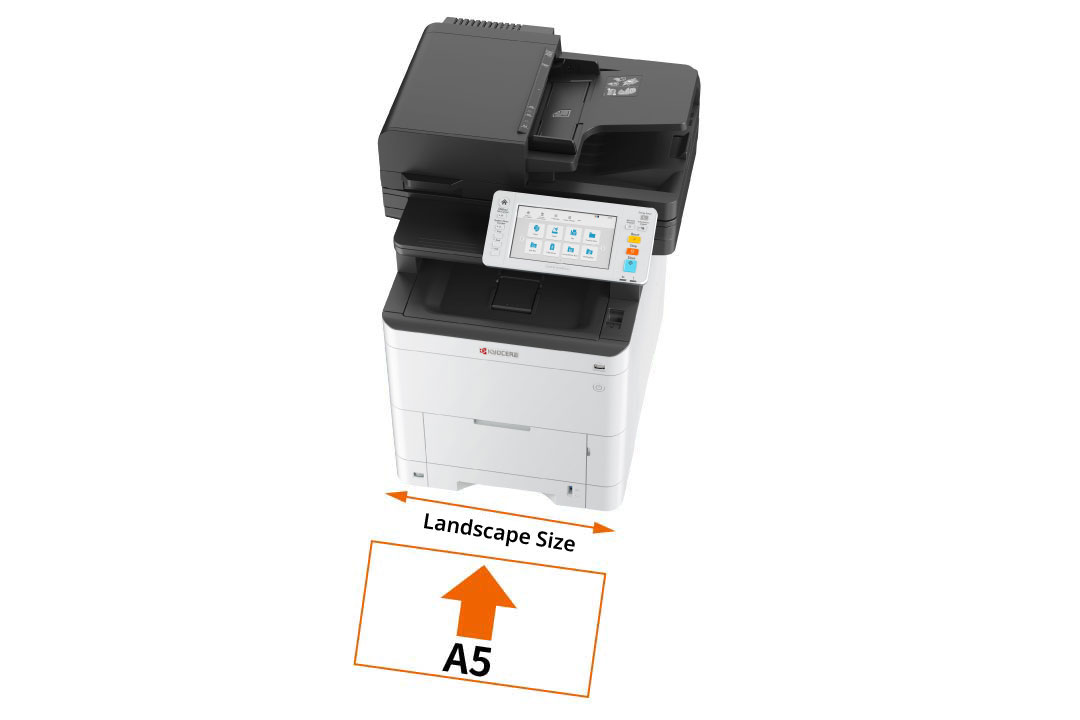 Increased efficiency for A5 landscape printing