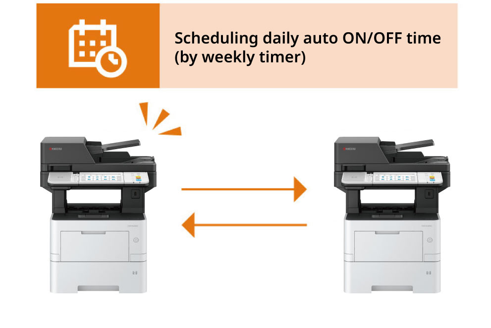 Setting ON/OFF timing by weekly timer