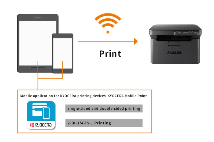Wireless direct printing from mobile device