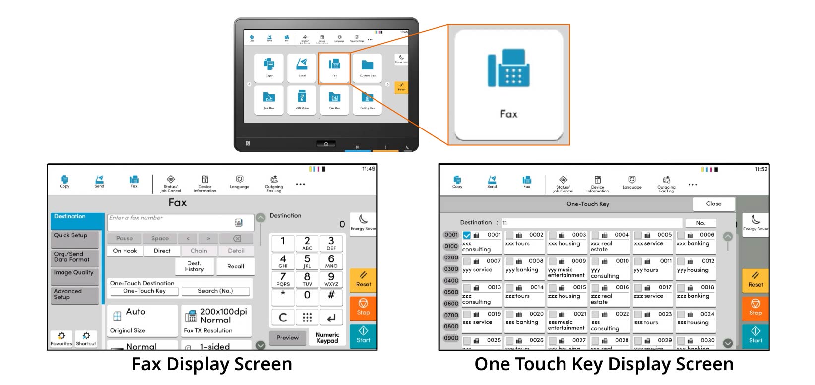 Intuitive operation screen