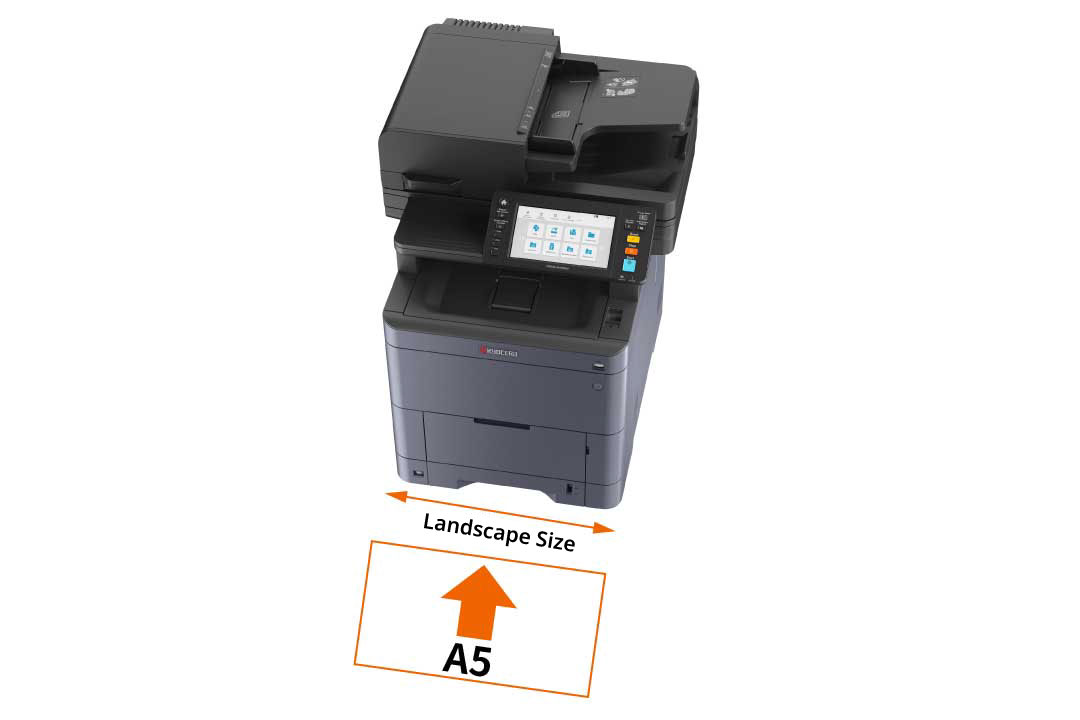 Increased efficiency for A5 landscape printing
