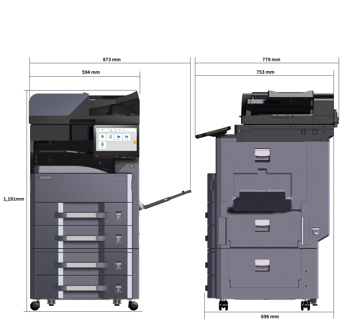 Main Body + Document Processor + Double Paper Feeder