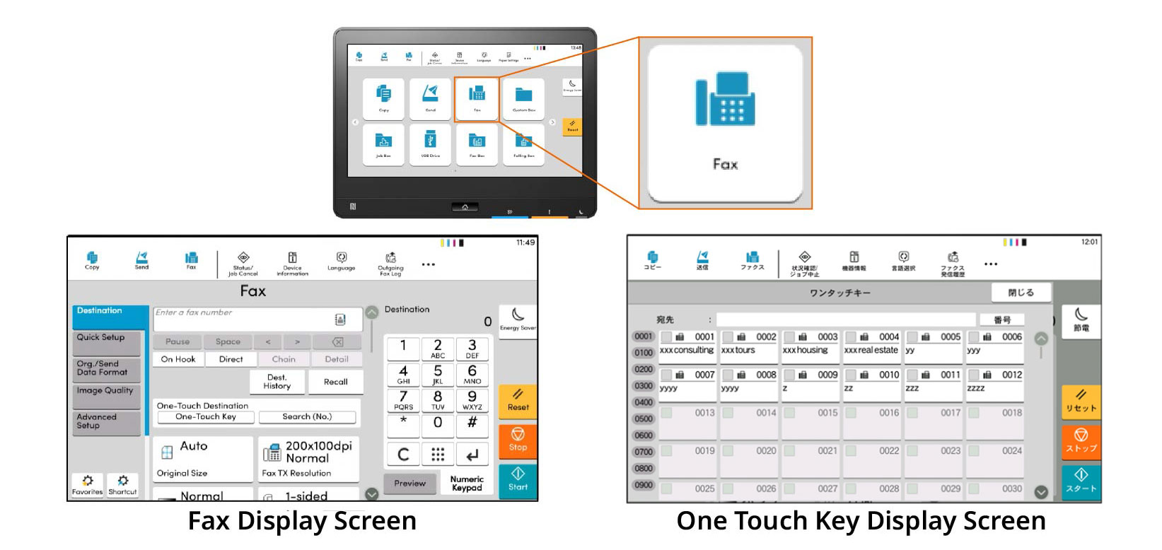 Intuitive operation screen