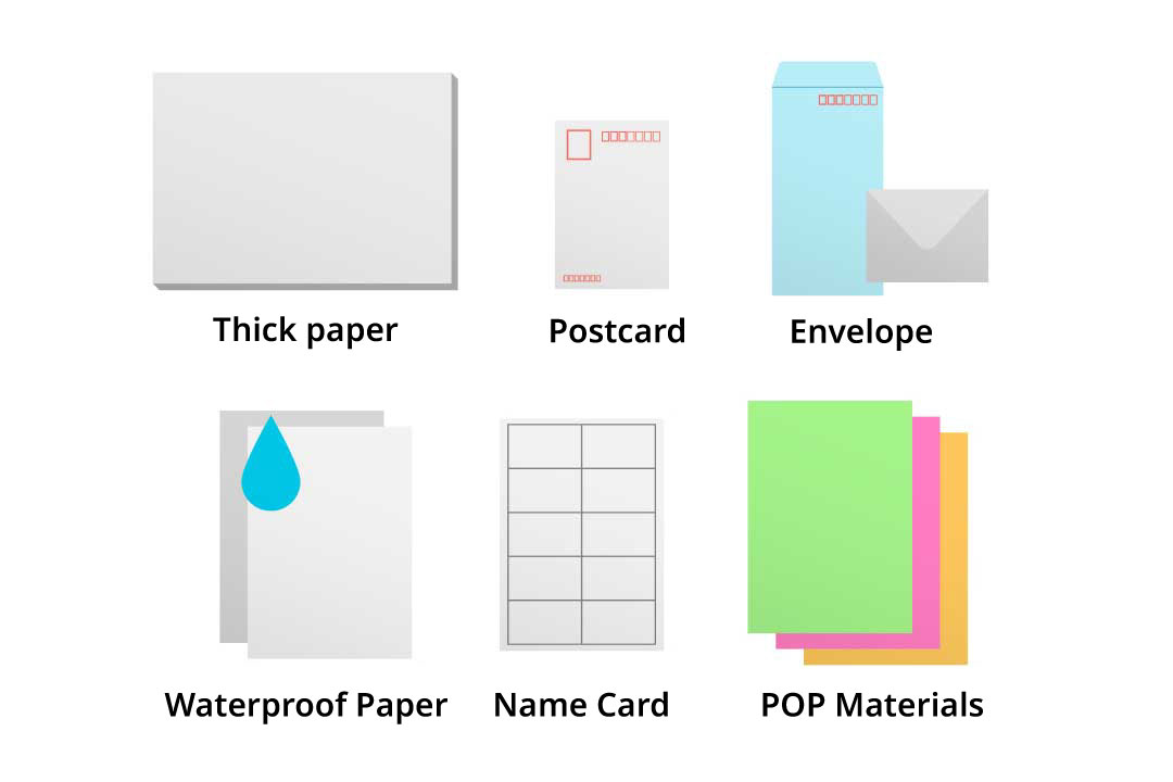 Works with various types of special paper for printing.