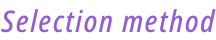 Selection method