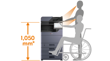 見やすい位置※1,050mmの操作パネルの画像