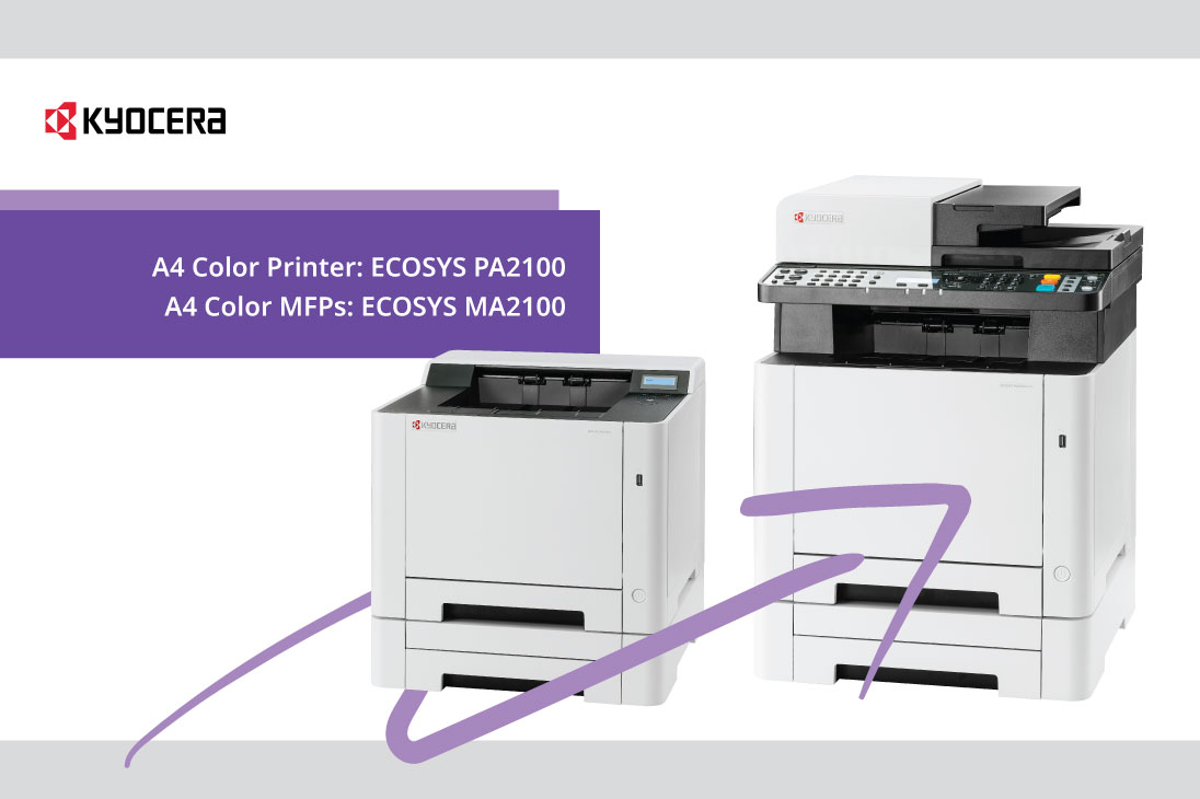 Kyocera Document Solutions Korea, launches the new A4 Color MFPs ECOSYS MA2100, A4 Color Printer ECOSYS PA2100.