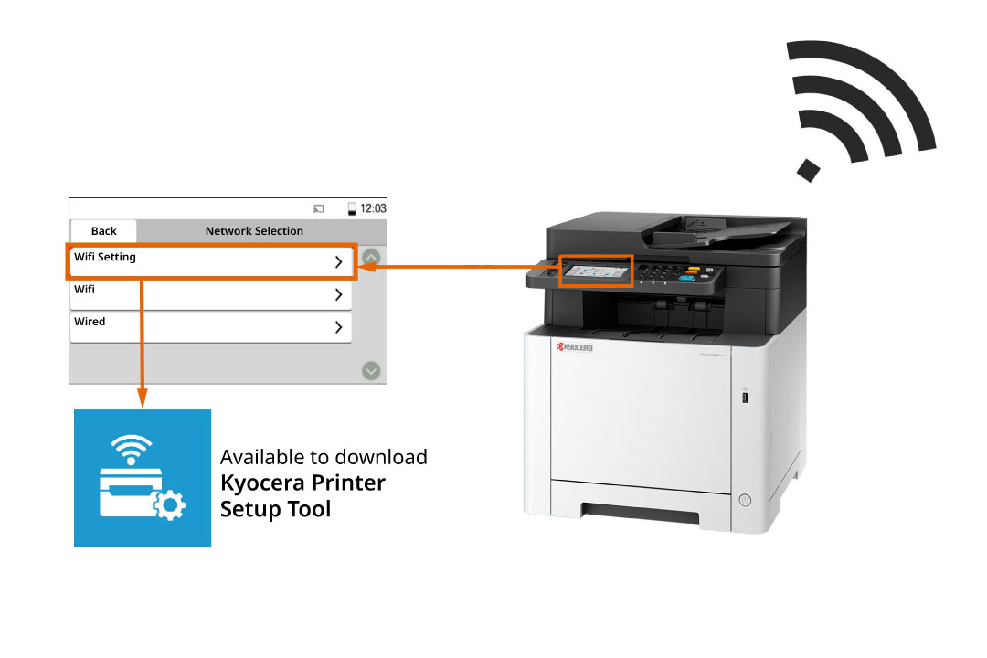 Wi-Fi Setting/Kyocera Printer Setup Tool