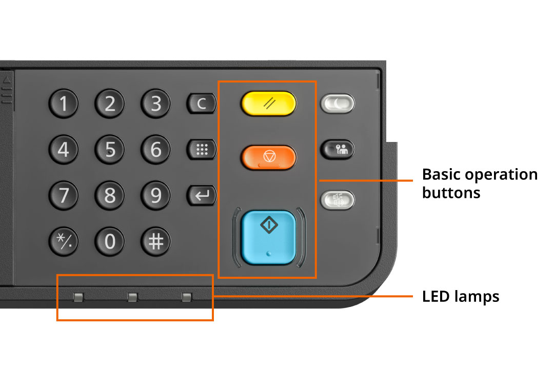 Easy-reading button and LED display