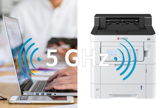 5GHz wireless LAN compatible with Wi-Fi Direct.