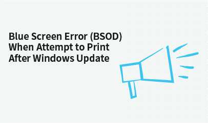 Masalah Skrin Biru (Blue Screen of Death/BSOD) ketika cuba mencetak selepas Windows Update