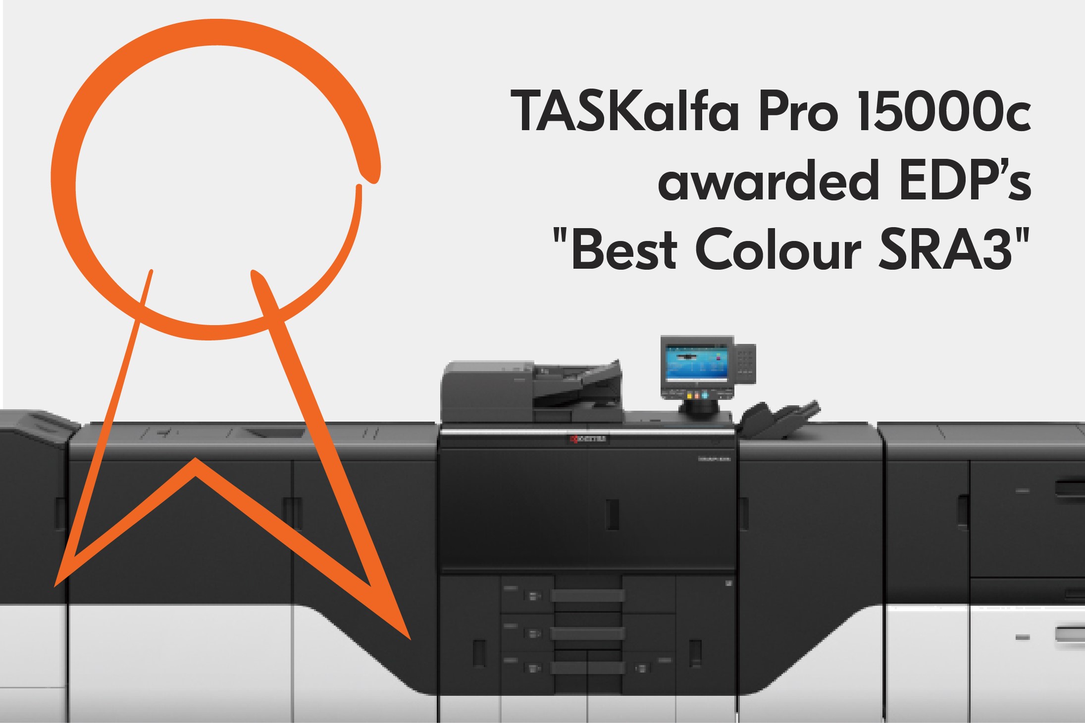 Kyocera's TASKalfa Pro 15000c wins the Best Colour SRA3 Award of the European Digital Press Association.