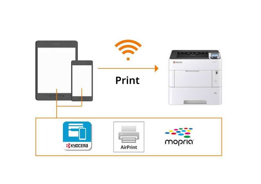 Print from mobile print app