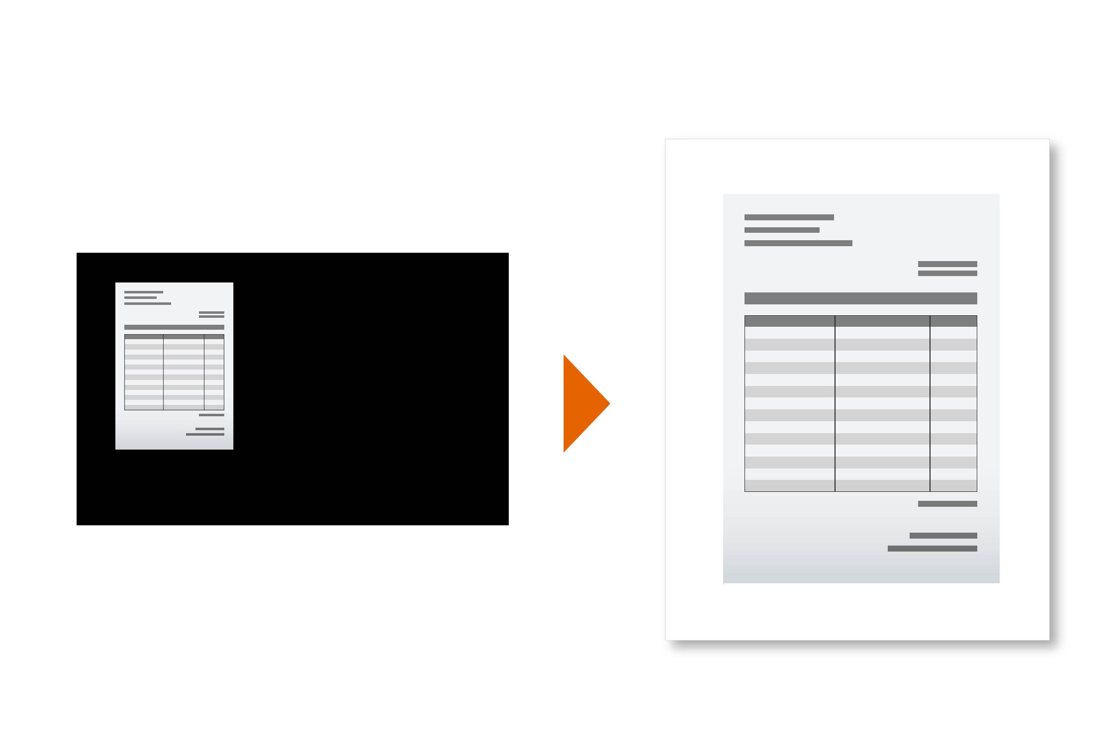 Automatic identification of non-standard  document area dimensions.