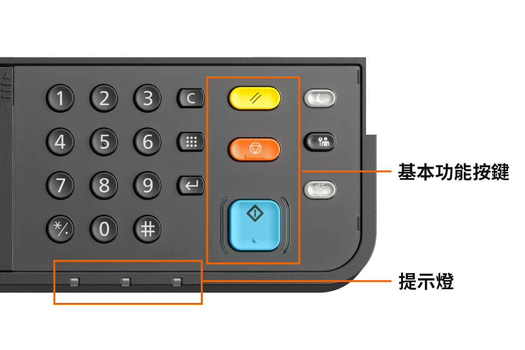 Easy-reading button and LED display