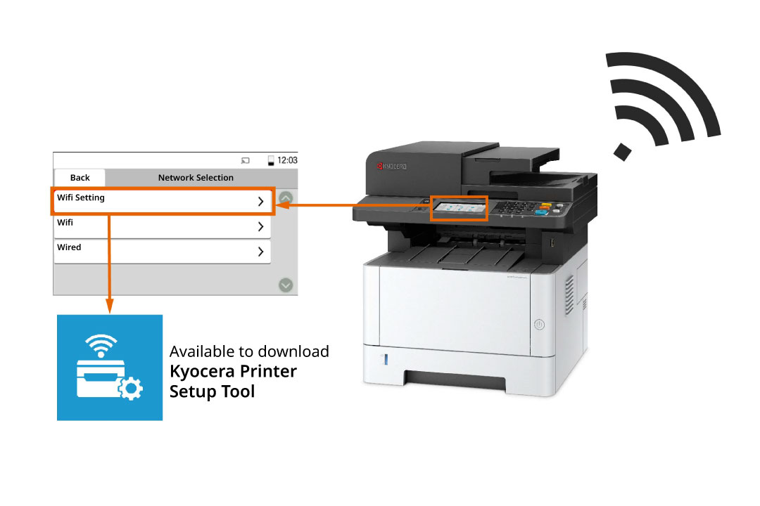 Wi-Fi Setting/Kyocera Printer Setup Tool