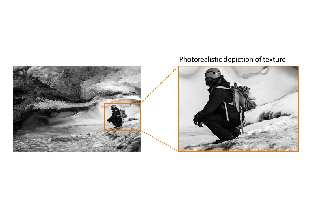 Superior performance in reproduction of fine details